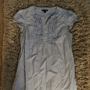 Gap Blue Stripped Midi Shift Dress